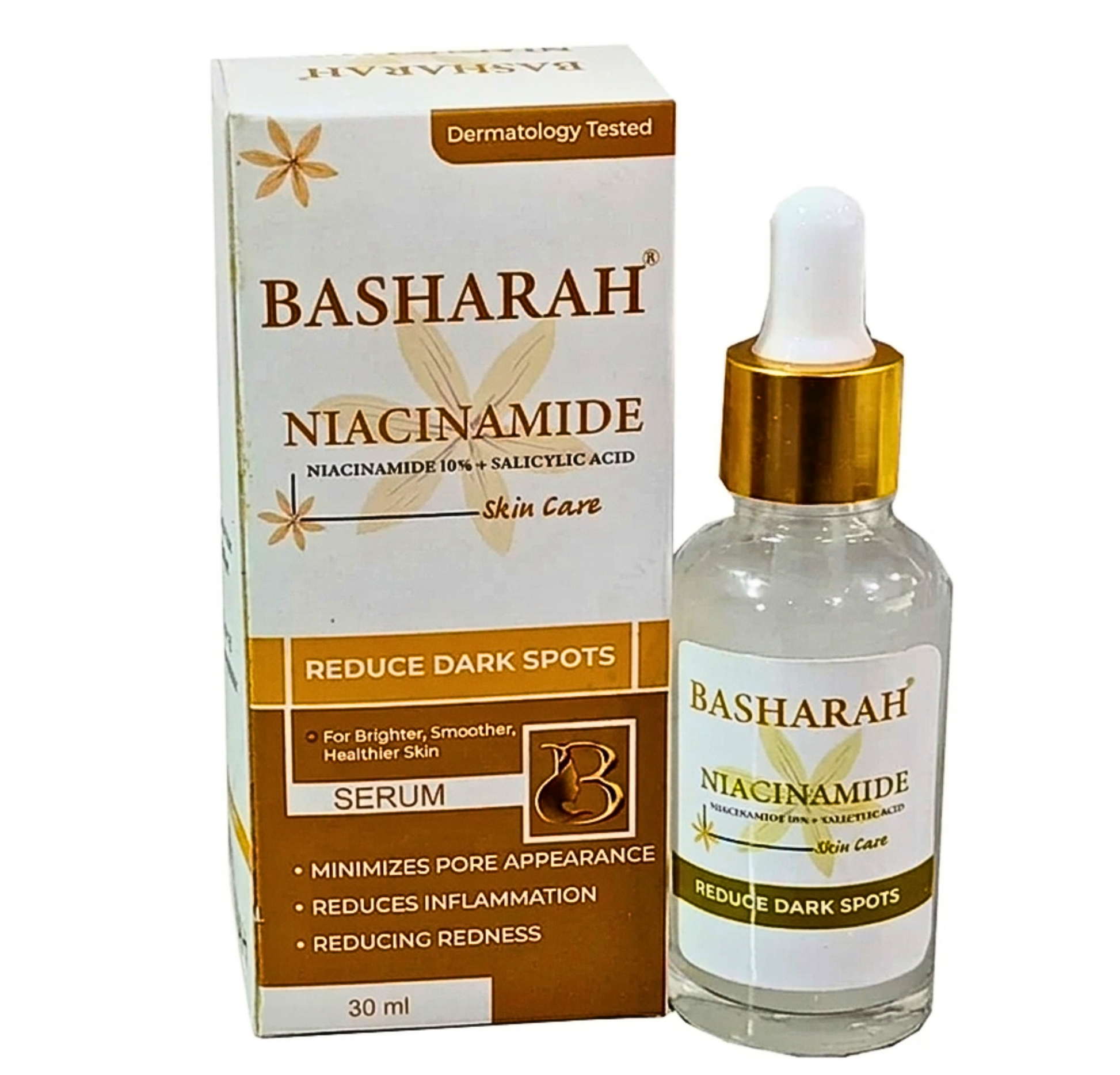 Basharah Niacinamide 10% + Salicylic Acid Serum 30ml for acne and oily skin Pakistan