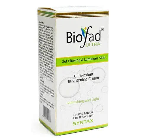 Biofad Ultra Cream 30gm for skin brightening, repair, and smooth glowing complexion