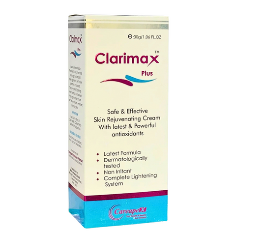 Clarimax Plus Cream 30g for pigmentation melasma dark spots Pakistan