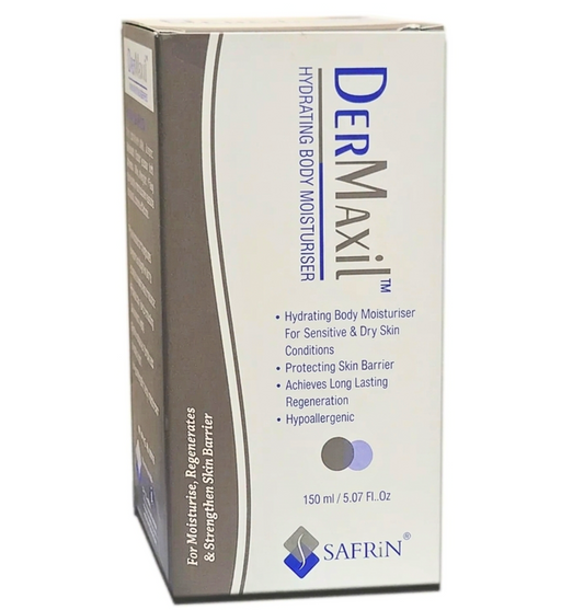 Dermaxil Hydrating Body Moisturiser 150ml for deep moisturization soft smooth and healthy hydrated skin