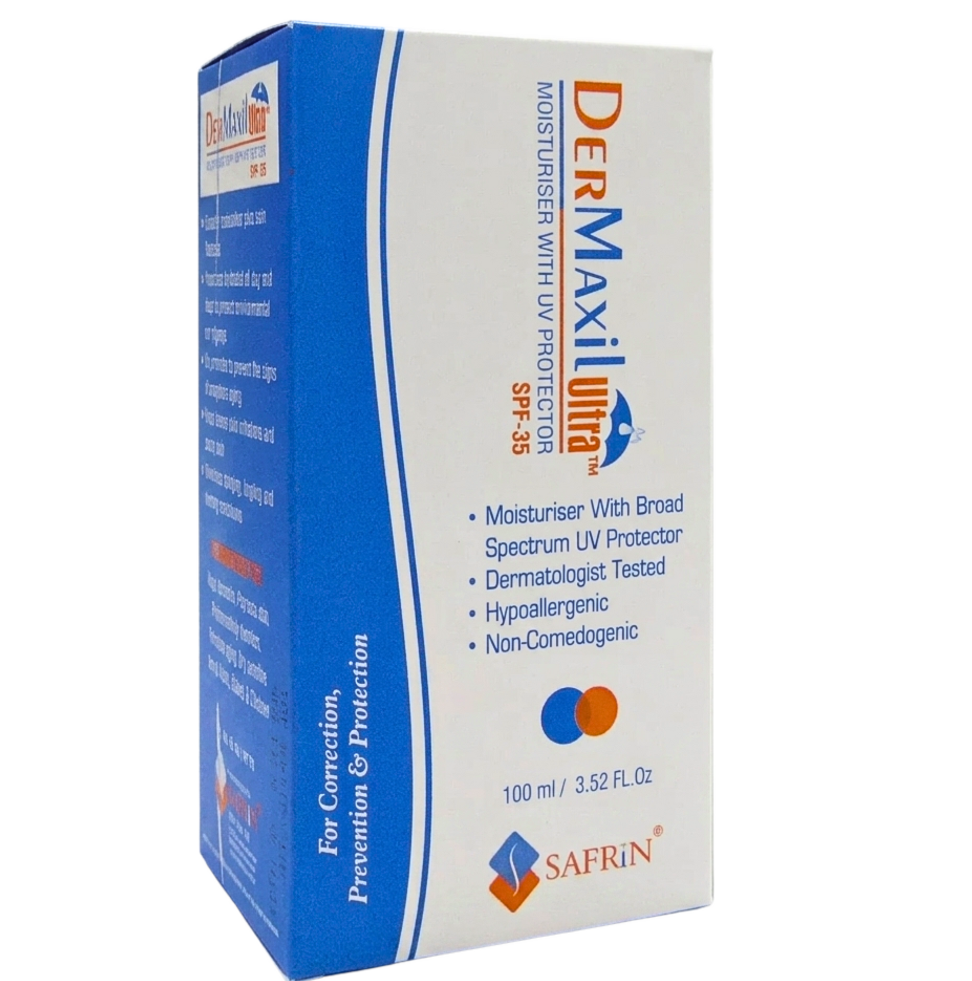 Dermaxil Ultra Moisturiser with UV Protection Sunscreen 100ml for hydration sun protection and healthy glowing skin
