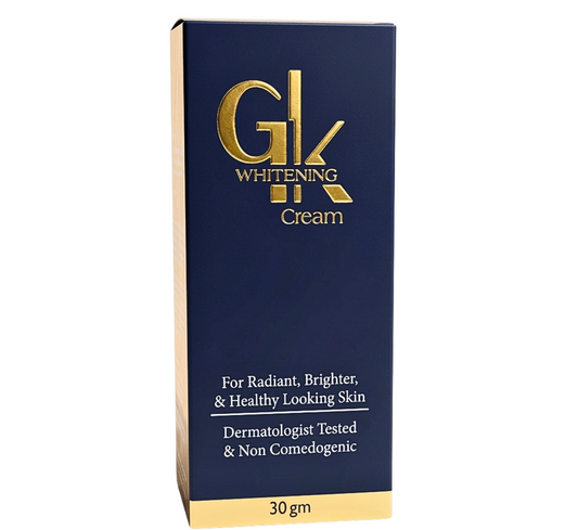 GK Whitening Cream 30gm packaging for brightening skin