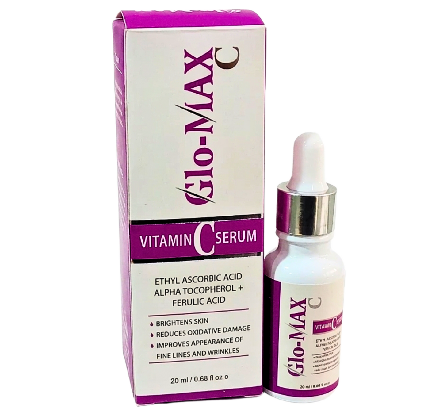 Glomax Vitamin C Serum 20ml for bright and glowing skin in Pakistan