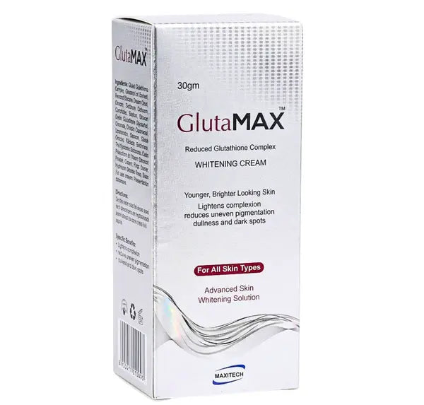 GlutaMax Whitening Cream 30gm for brightening, dark spot removal, and radiant skin