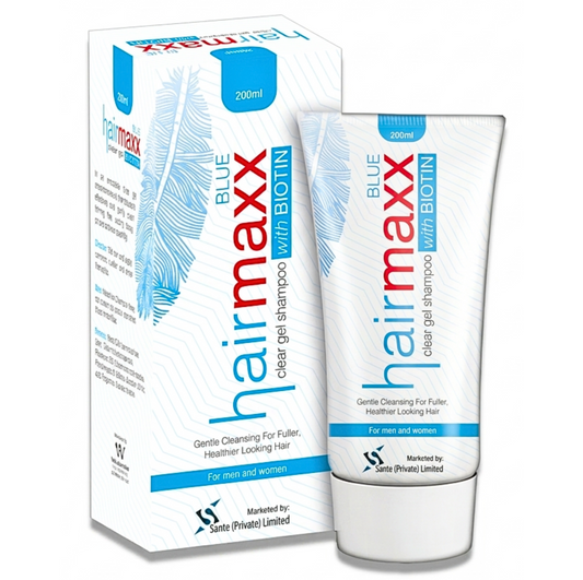 HairMaxx Blue Shampoo 200ml for scalp cleansing and healthy strong hair Pakistan