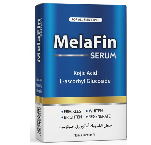 Melafin Serum bottle for brightening skin and reducing dark spots