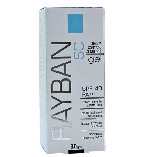 Rayban SC Gel SPF40 PA+++ lightweight oil control sunscreen gel for daily sun protection