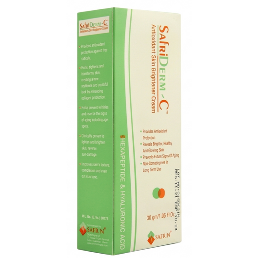 SAFRIDERM-C Cream 30gm acne treatment and skin brightening cream in Pakistan