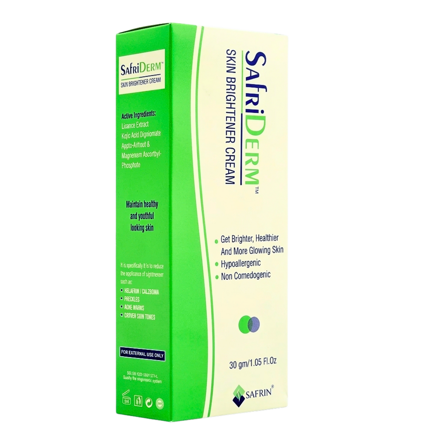 SAFRIDERM Skin Brightening Cream 30gm for clear and glowing skin