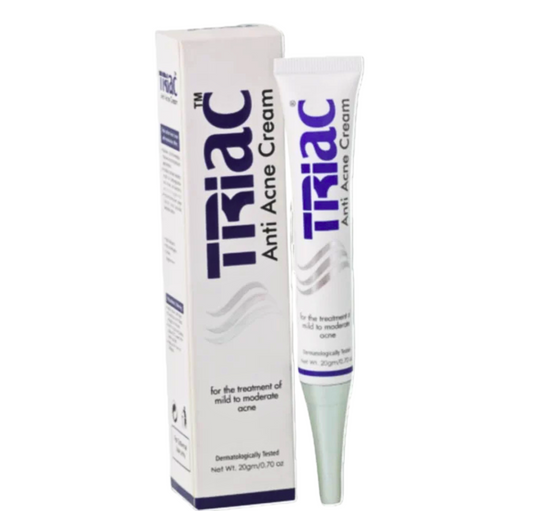 Triac Anti Acne Cream 20gm tube for effective acne care and blemish-free skin.