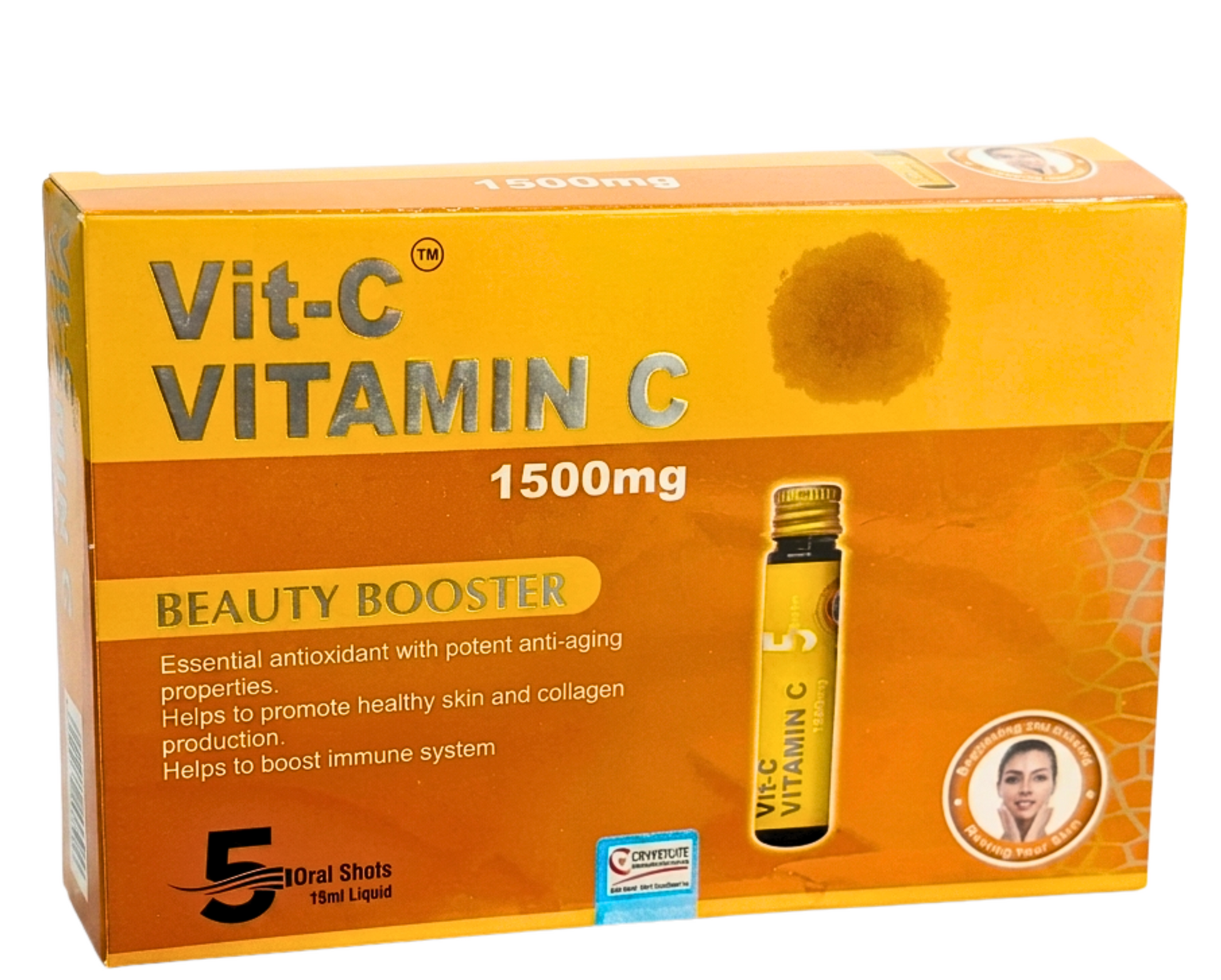 Vit-C Vitamin C Oral Shots 1000mg liquid supplement for glowing skin in Pakistan