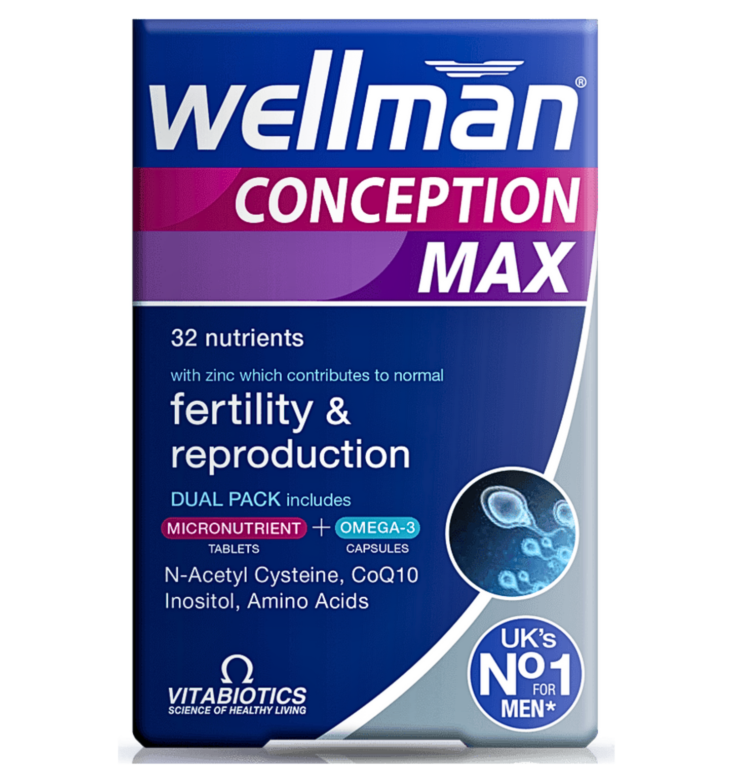 Wellman Conception Max supplement for male fertility and reproductive health support